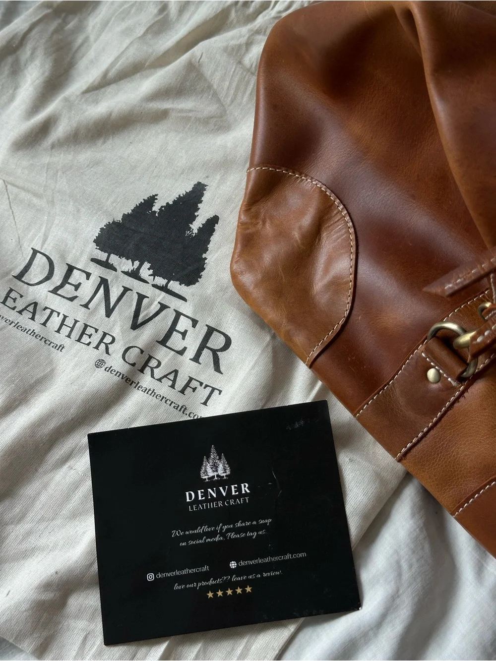 Classic Brown Leather Weekender Duffel Bag for Men
